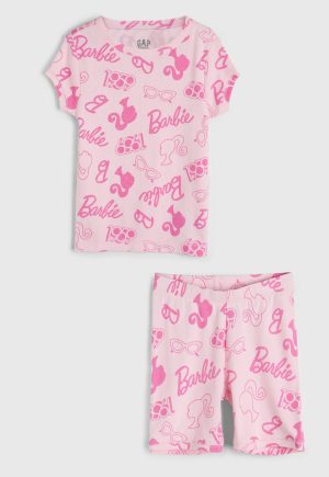 Kit Pijama 2pçs GAP Curto Barbie Rosa