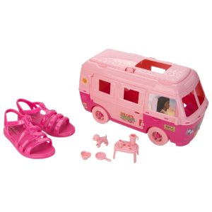 Infantil - Sandália Barbie Road Trip Grendene 23071 Rosa Escuro Glitter