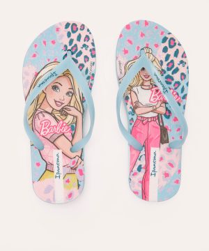 chinelo infantil barbie infantil azul