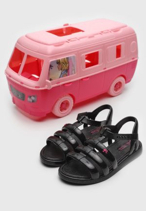 Infantil - Sandália Grendene Barbie Road Trip Preta