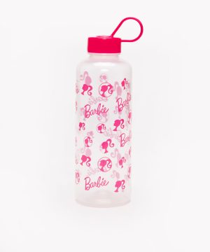 garrafa barbie de plástico com alça 480ml rosa