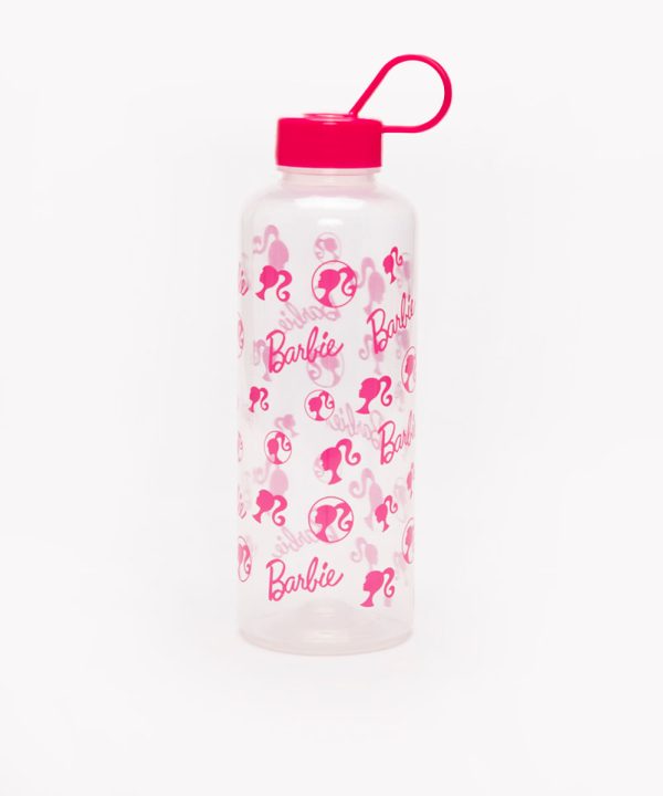 garrafa barbie de plástico com alça 480ml rosa