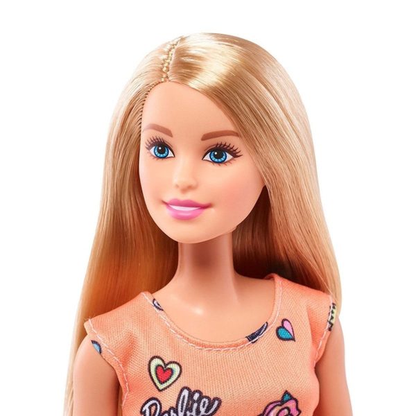 Boneca Barbie Fashion Loira Vestido Laranja Mattel Fjf14