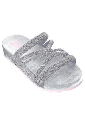 Chinelo Barbie Allure Prata em Sintético