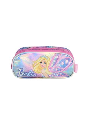 Infantil - Estojo Barbie Com Divisórias Rosa