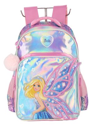 Infantil - Mochila Costas Barbie Com Bolsos Laterais Rosa