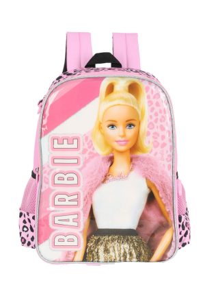Infantil - Mochila Costas Barbie Com Bolsos Laterais Rosa