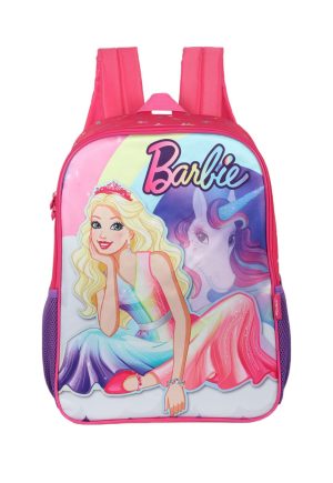 Infantil - Mochila Costas Barbie Com Bolsos Laterais Rosa