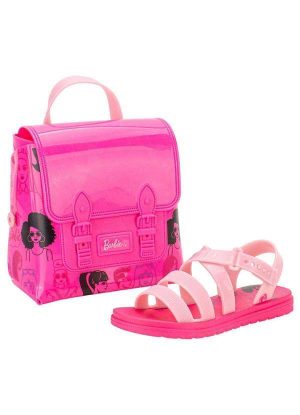 Kit Sandália Barbie Bag Sweet Grendene Kids - 22955 - Rosa 01