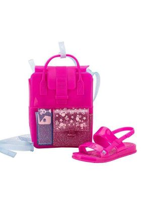 Kit Sandália Barbie Mochila Color Grendene Kids 23067 - Pink