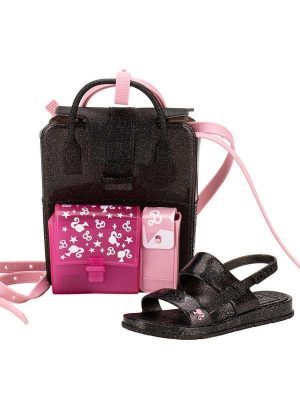 Kit Sandália Barbie Mochila Color Grendene Kids 23067 - Preto