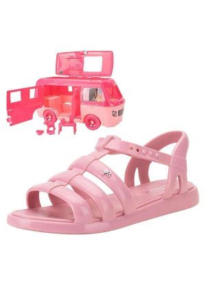 Kit Sandália Infantil Barbie Road Trip e Motorhome Grendene - Rosa 01