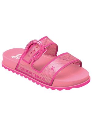 Sandália Barbie Logomania Rosa