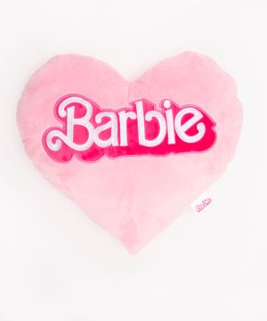 almofada de pelúcia barbie coração rosa claro